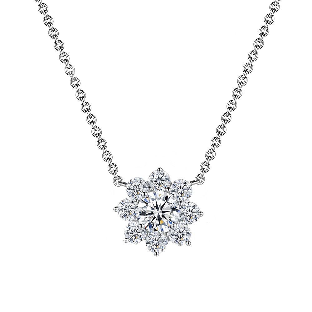 Picture of Eight-petaled sunflower necklace